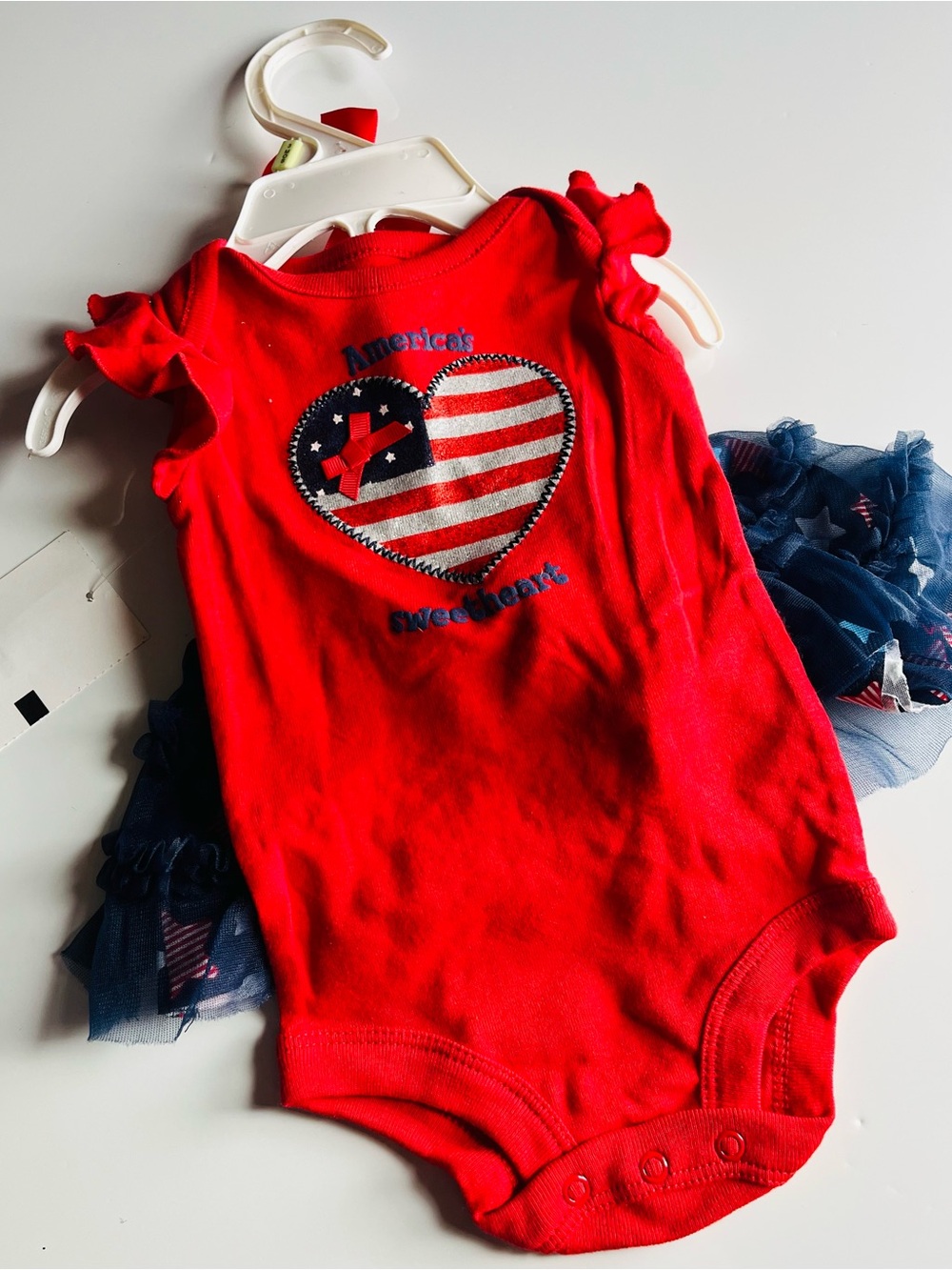 Baby Starters • NWT Red "America's Sweetheart" Heart Graphic Set for Baby
